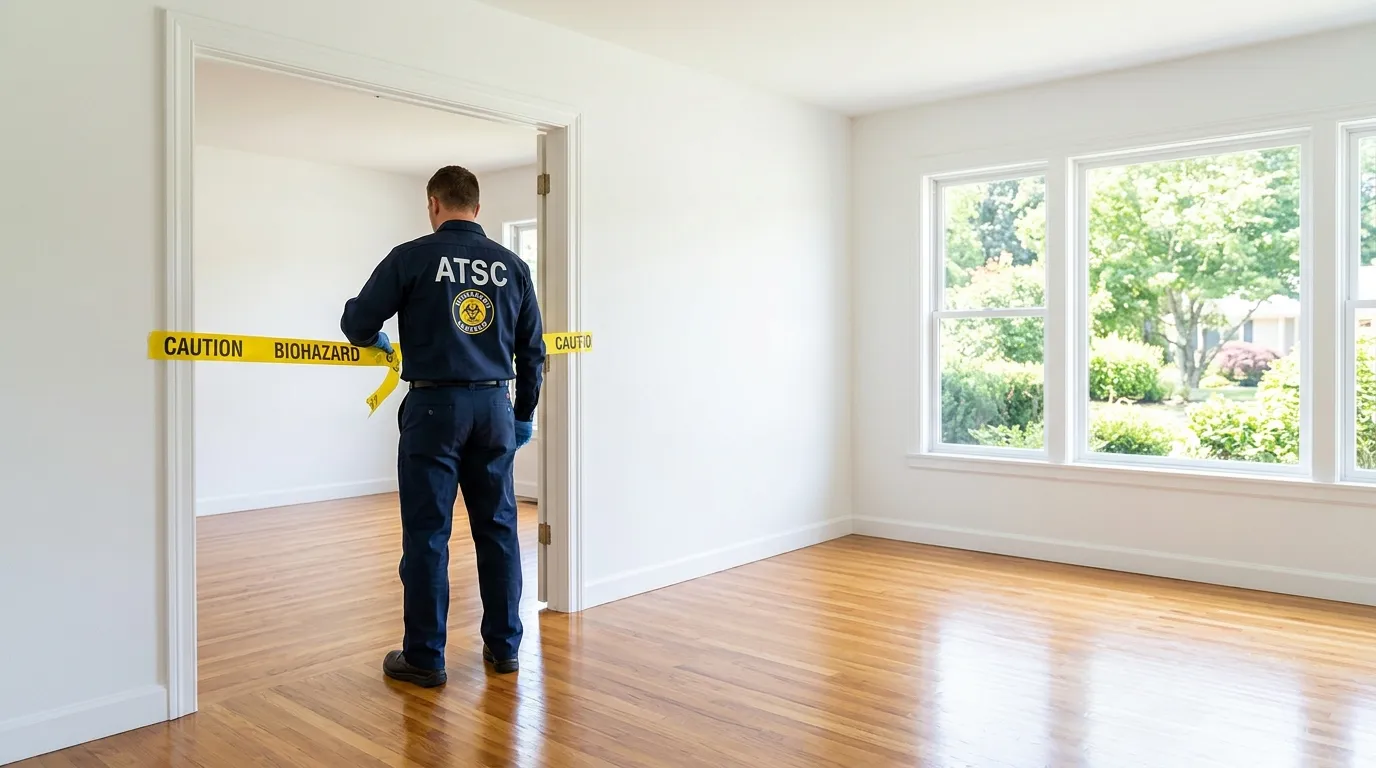 Certified biohazard cleanup crew performing Decomposition Cleanup in Niles